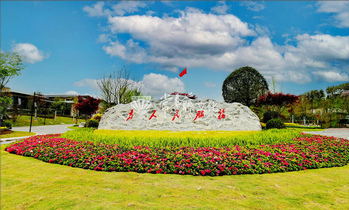 张思德干部学院,文化建设,校门入口景观石